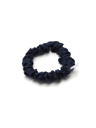 Satin scrunchie scrunchie slim navy blue scrunchie