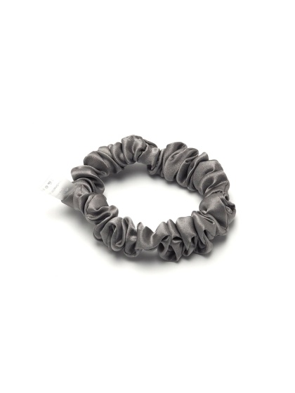 Satin scrunchie scrunchie slim light grey JGM-19