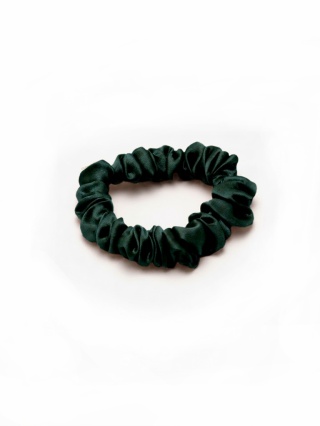 Satin hair eraser scrunchie slim military green JGM-16