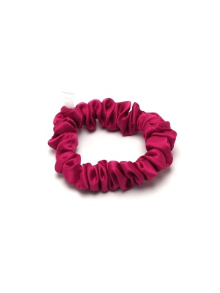 Satin hair eraser scrunchie slim fuchsia JGM-13