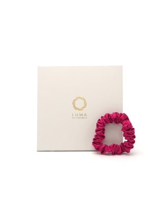 Satin hair eraser scrunchie slim fuchsia JGM-13
