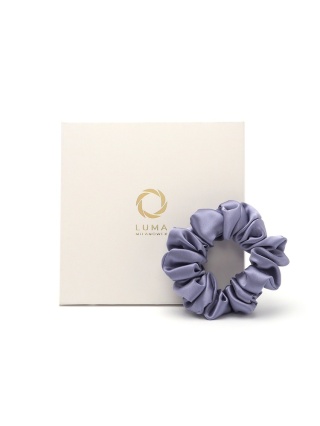 Scrunchie jedwabna gumka do włosów lawendowa JGS-009