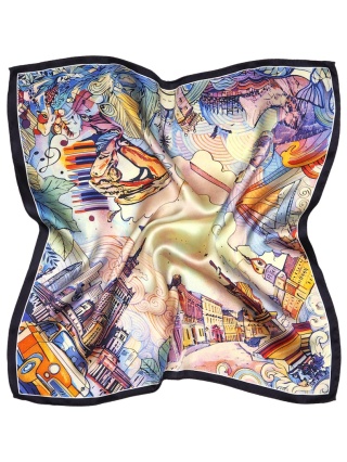 Apaszka Warszawa 100% silk 53x53cm AD5-097