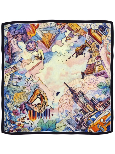 Apaszka Warszawa 100% silk 53x53cm AD5-097
