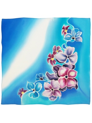 Apaszka gawroszka jedwabna ręcznie malowana 52x54cm AM5-033