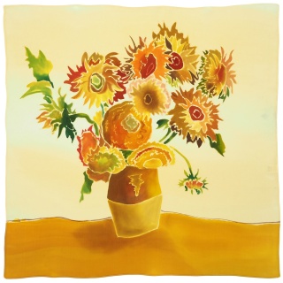 Apaszka jedwabna ręcznie malowana 70x70cm AM7-011