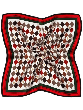 Silk women's scarf dogs - Chihuahua 68x68cm