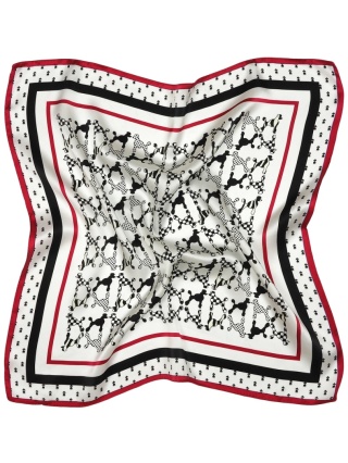 Silk women's scarf dogs - Pudel 68x68cm