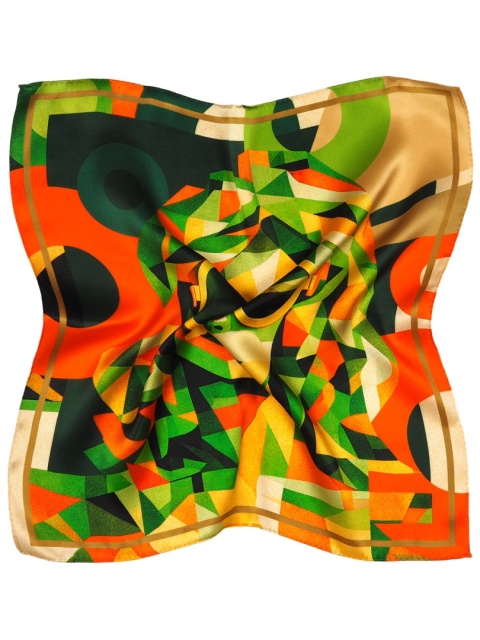 Silk pop-art scarf 53x53cm AD5-012