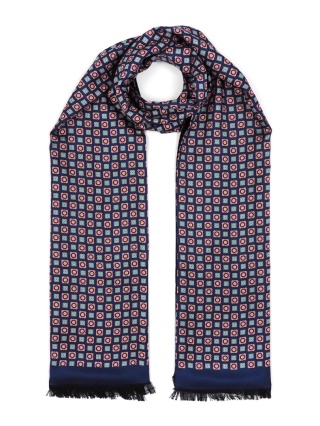 Silk elegant men's scarf for coat 170x30 cm SR-09