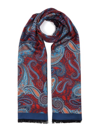Silk elegant men's scarf for coat 170x30 cm SR-17
