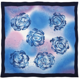 Ręcznie malowana apaszka jedwabna 90x90 cm AM-011