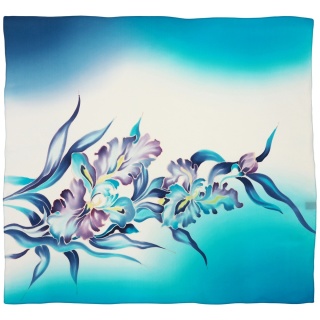 Ręcznie malowana apaszka jedwabna 90x90 cm AM-017