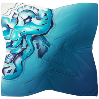 Ręcznie malowana apaszka jedwabna 90x90 cm AM-019