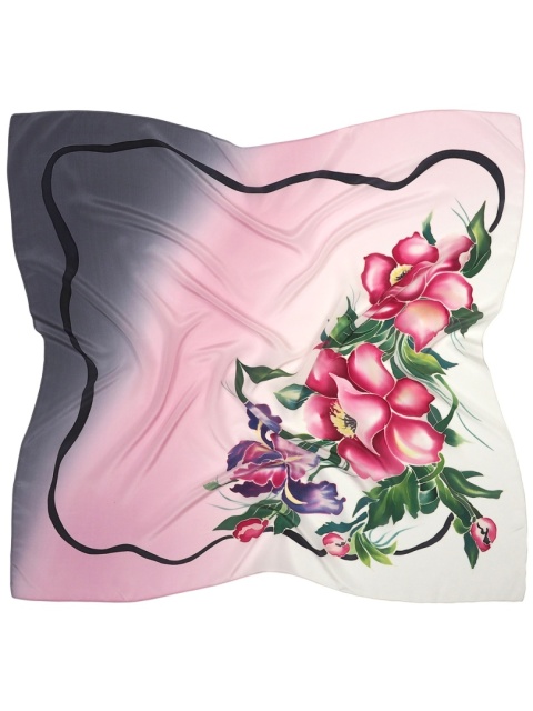 Hand-painted silk scarf 90x90 cm AM-020