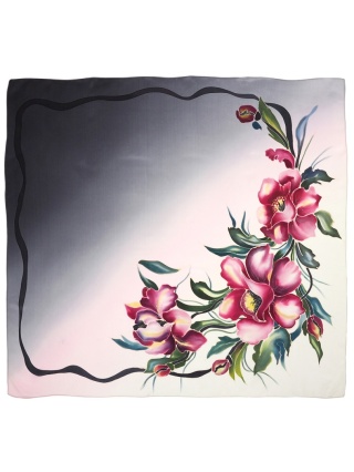 Ręcznie malowana apaszka jedwabna 90x90 cm AM-021