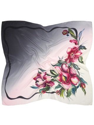 Ręcznie malowana apaszka jedwabna 90x90 cm AM-021