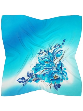 Ręcznie malowana apaszka jedwabna 90x90 cm AM-022