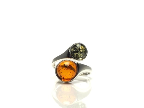 Silver scarf with amber (pr. 925) AA-122