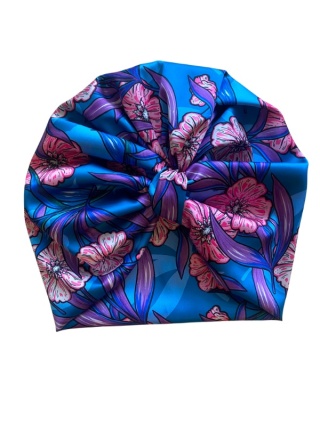 Turban do włosów – Kwiecista laguna TP-007