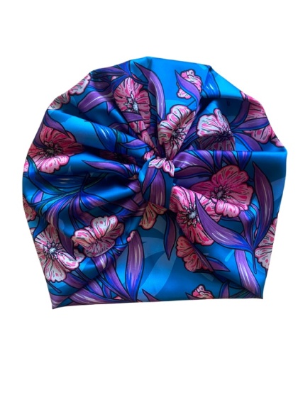 Turban do włosów – Kwiecista laguna TP-007