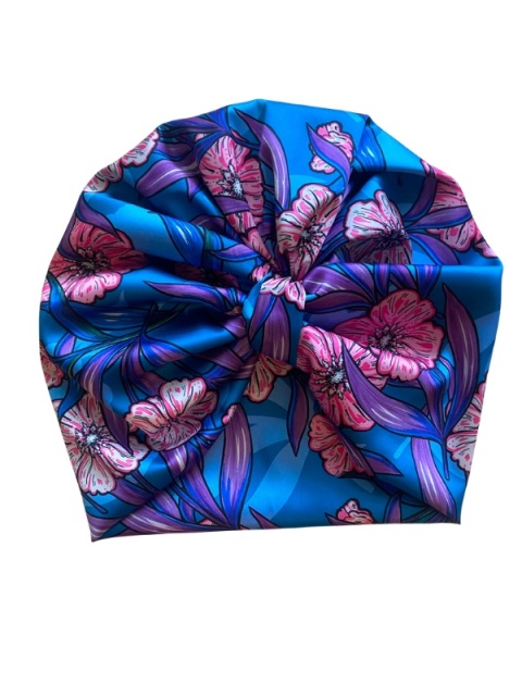 Turban do włosów – Kwiecista laguna TP-007