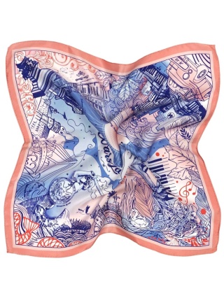 Apaszka Warszawa 100% silk 53x53cm AD5-098