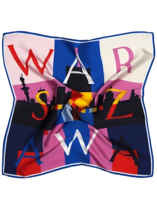 Apaszka Warszawa 100% silk 68x68cm AD7-089OUT