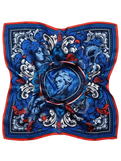 Apaszka jedwabna Adam Mickiewicz 88x88cm AD-495
