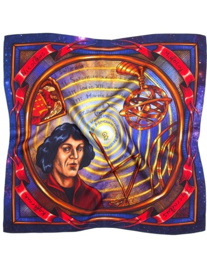 Apaszka jedwabna Mikołaj Kopernik 68x68 cm MK-01
