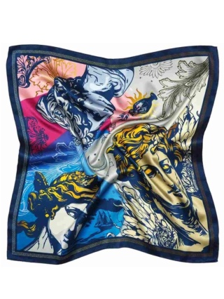 Ancient Greece silk scarf 68x68cm AD7-493