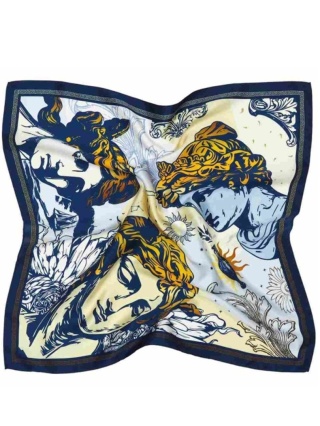Apaszka jedwabna antyczna Grecja 68x68cm AD7-494