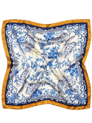 Silk scarf silk silkworm double-sided 68x68cm AD7-087
