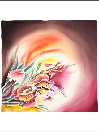 Apaszka jedwabna ręcznie malowana 70x70cm AM7-030
