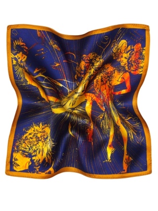 Jedwabna Poszetka Zodiak Lew, 30x30cm