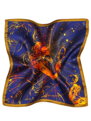 Jedwabna Poszetka Zodiak Panna, 30x30cm