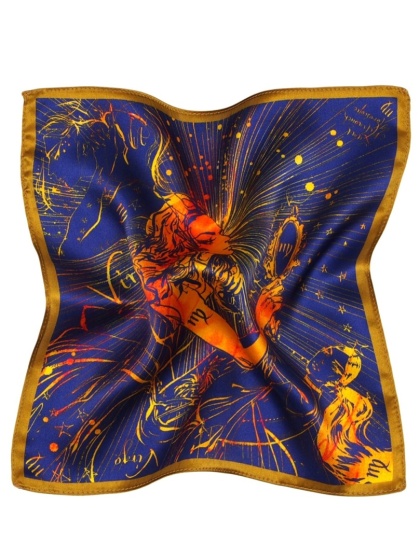Jedwabna Poszetka Zodiak Panna, 30x30cm