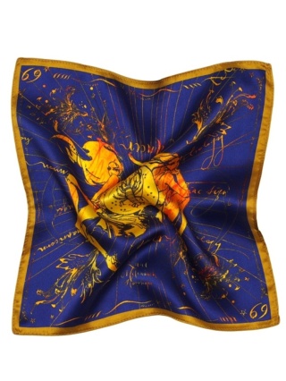 Jedwabna Poszetka Zodiak Rak, 30x30cm