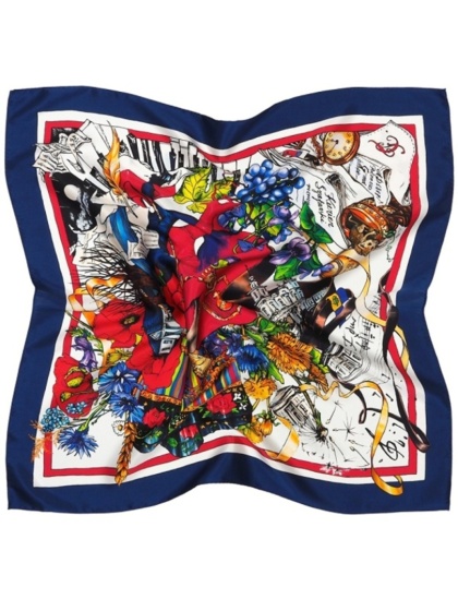 Jedwabna apaszka dwustronna Fryderyk Chopin 87x87cm CH-1011