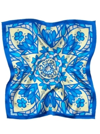 Jedwabna apaszka z mandalą 53x53 cm AD5-028