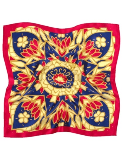 Silk scarf with mandala 53x53 cm AD5-040