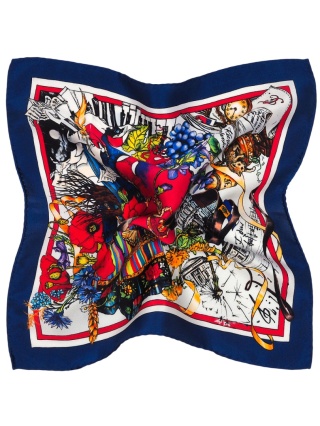 Silk Pocketsquare Fryderyk Chopin - 30x30cm CH-1044