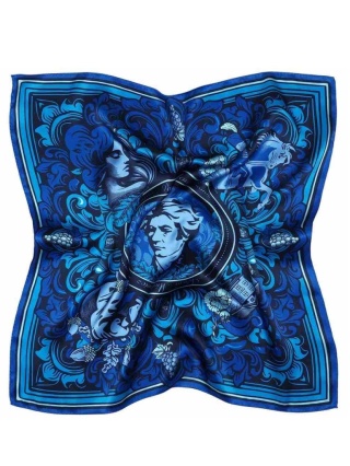Double-Sided Silk Pocket Square Adam Mickiewicz 30x30 cm