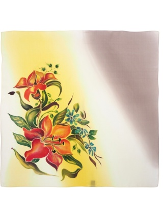 Ręcznie malowana apaszka jedwabna 78x78cm AM-105
