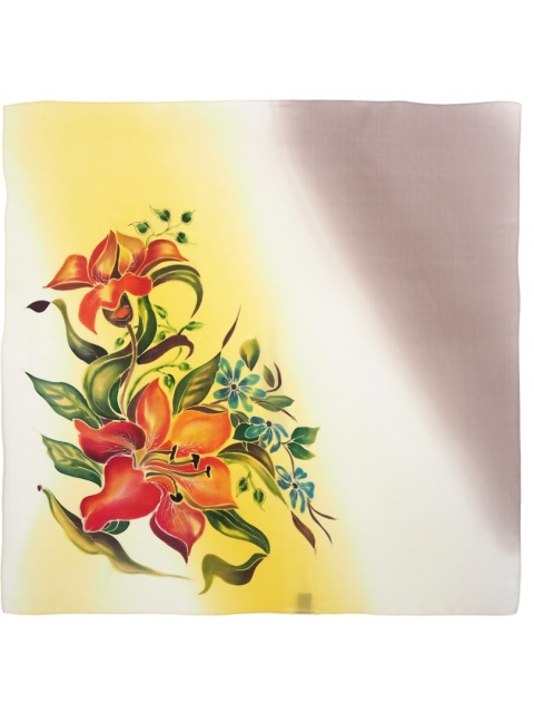 Ręcznie malowana apaszka jedwabna 90x90 cm AM-105
