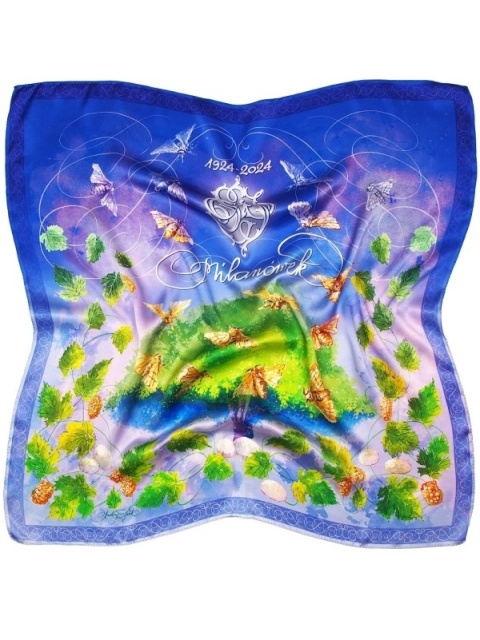 Apaszka jedwabna jubileuszowa 88x88 cm AJ-26A