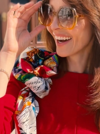 Jedwabna apaszka Fryderyk Chopin 68x68cm CH-1022