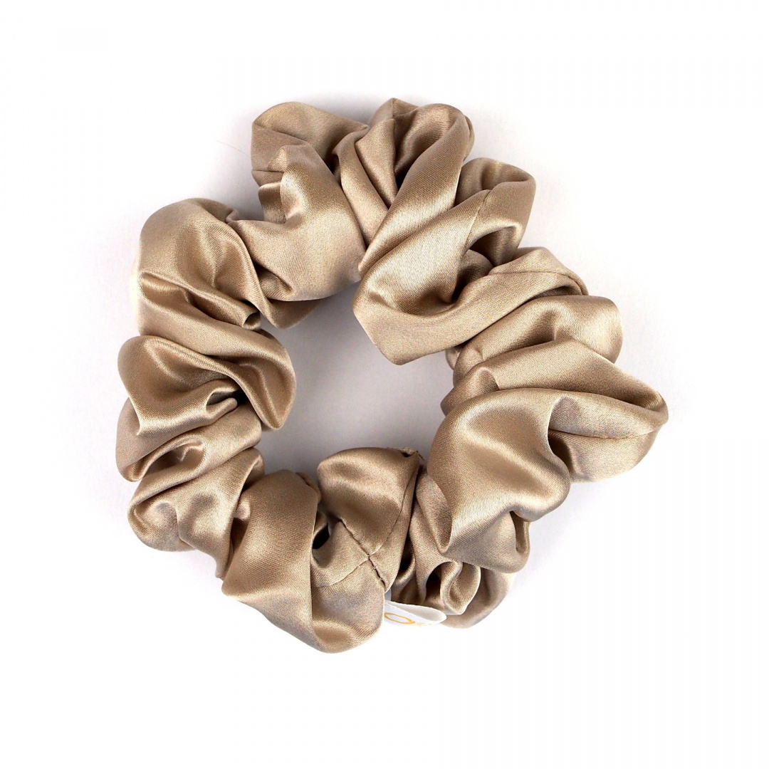 JG-003 Scrunchie jedwabna gumka do wosw zota