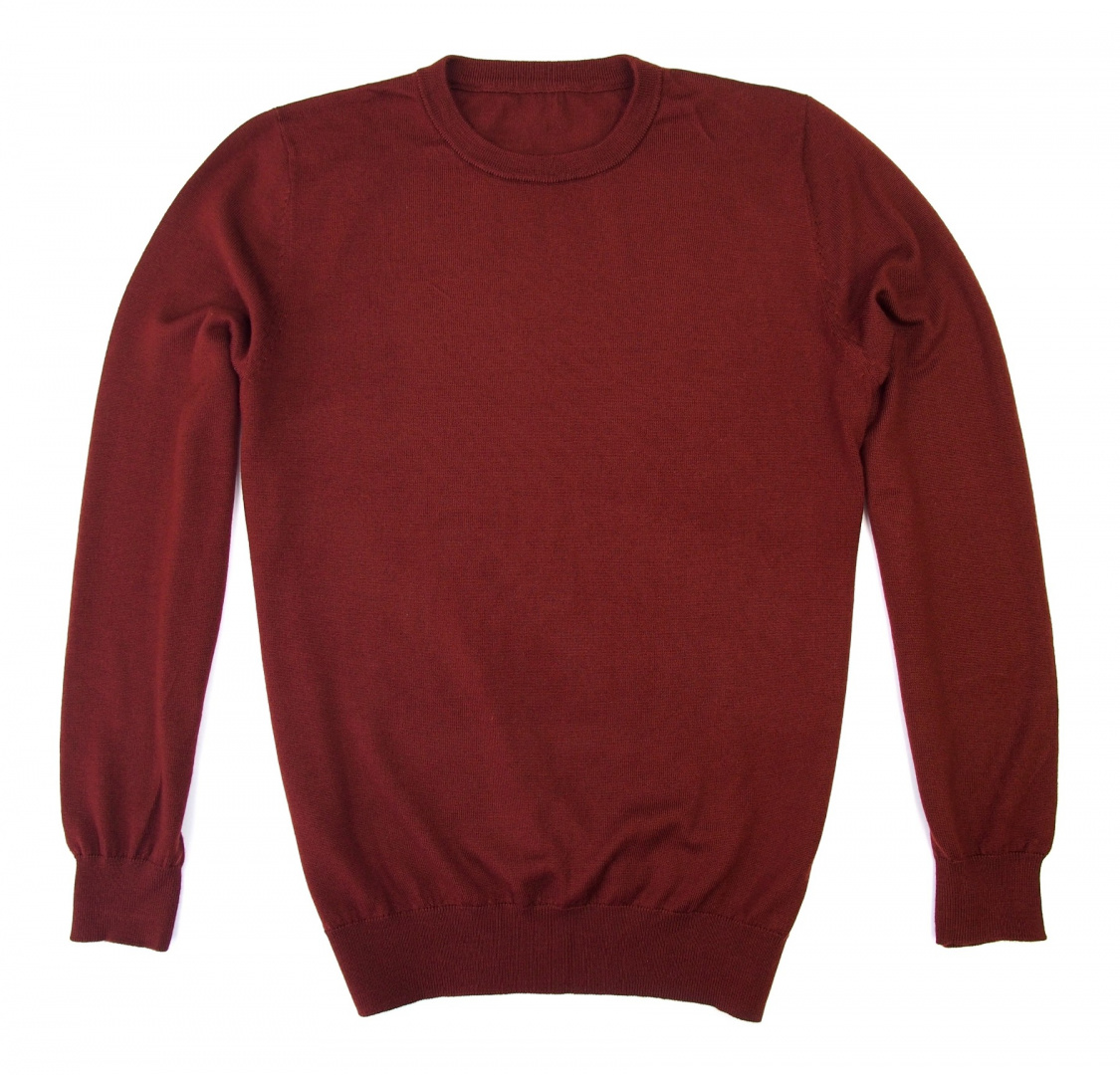 ST-014 Sweter Mski Brzowy Wena Merino