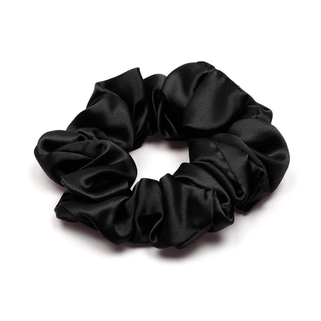 JG-053 Scrunchie jedwabna gumka do wosw czarna